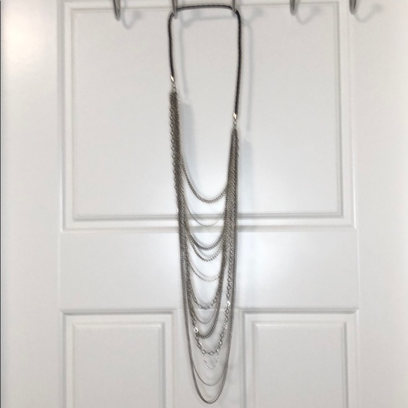 Silver necklace and 2 bangers bracelet with cystal - Picture 4 of 7